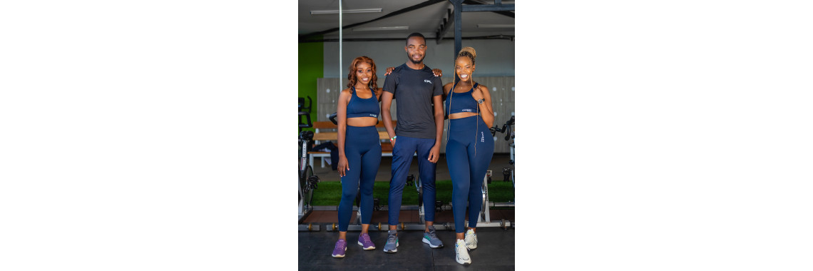 Ladies Grey Short Set and Men Pants and T-Shirt