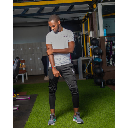 Men Pants and T-Shirt (Black-White)