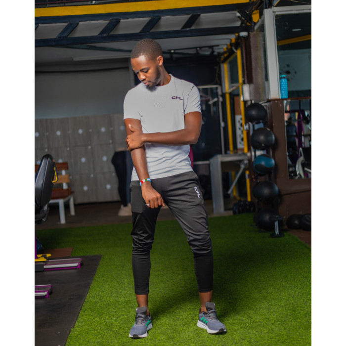 Men Pants and T-Shirt (Black-White)