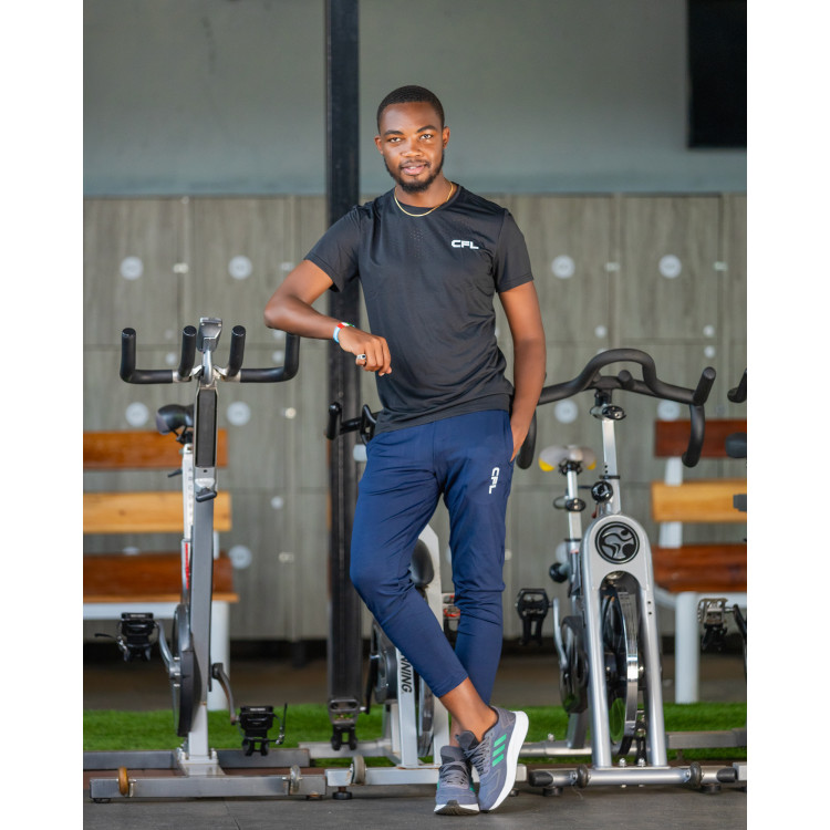 Men Pants_Men T-Shirt(Blue-Black)